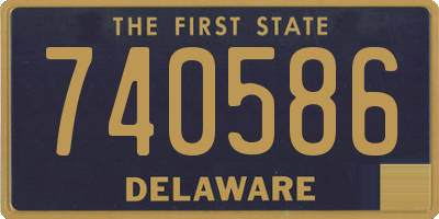 DE license plate 740586
