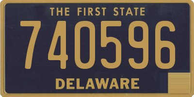 DE license plate 740596