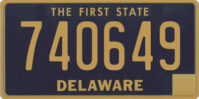DE license plate 740649