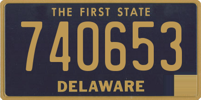 DE license plate 740653