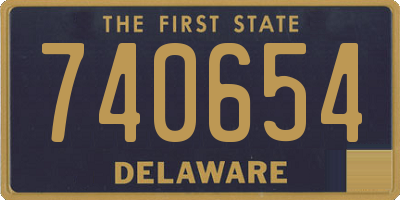 DE license plate 740654