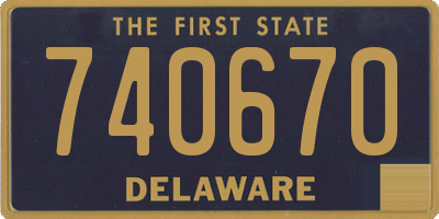 DE license plate 740670