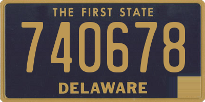 DE license plate 740678