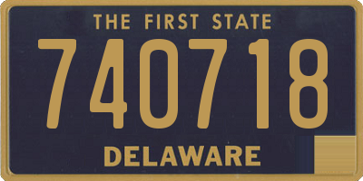 DE license plate 740718