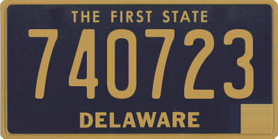 DE license plate 740723