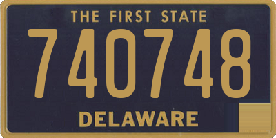 DE license plate 740748