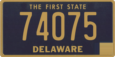 DE license plate 74075