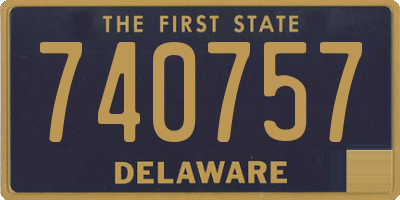 DE license plate 740757