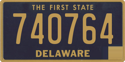 DE license plate 740764