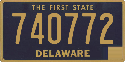 DE license plate 740772