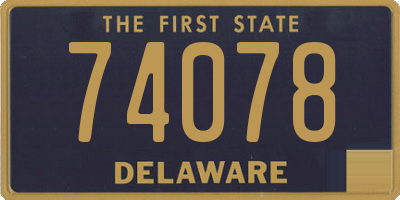 DE license plate 74078