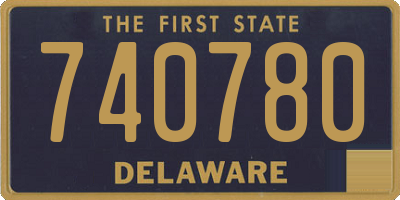 DE license plate 740780