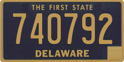 DE license plate 740792