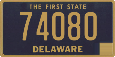 DE license plate 74080