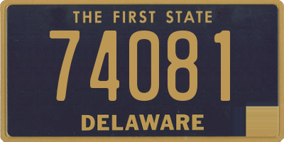 DE license plate 74081