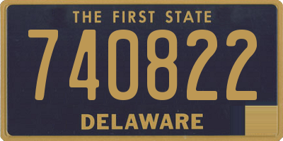 DE license plate 740822