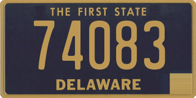 DE license plate 74083