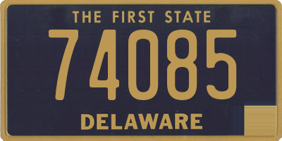 DE license plate 74085