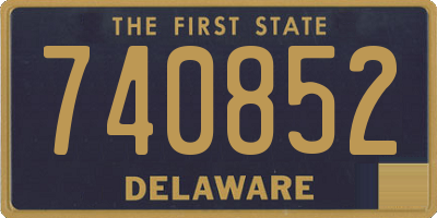 DE license plate 740852