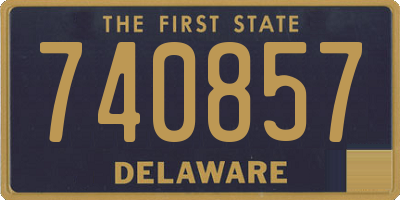 DE license plate 740857