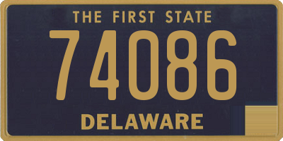 DE license plate 74086