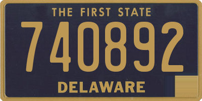 DE license plate 740892