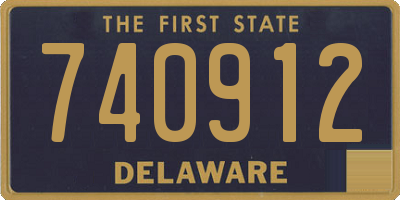DE license plate 740912