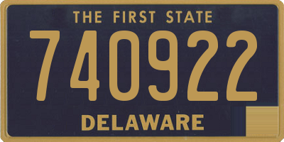 DE license plate 740922
