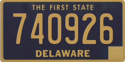 DE license plate 740926