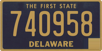 DE license plate 740958