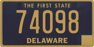 DE license plate 74098