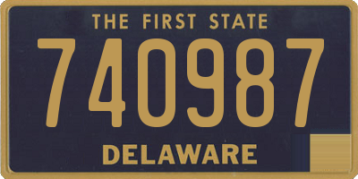 DE license plate 740987