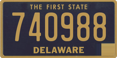 DE license plate 740988