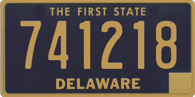 DE license plate 741218