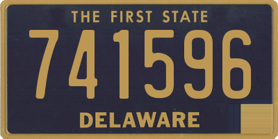 DE license plate 741596