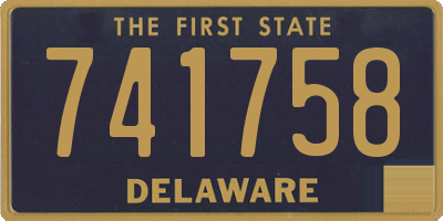 DE license plate 741758
