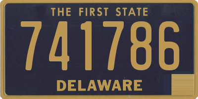 DE license plate 741786
