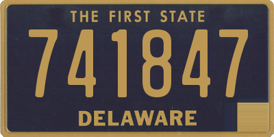 DE license plate 741847