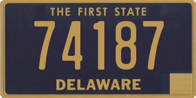 DE license plate 74187
