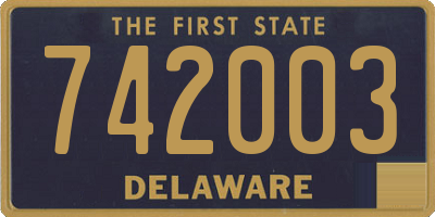 DE license plate 742003