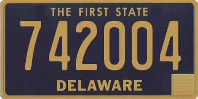 DE license plate 742004