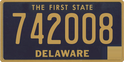 DE license plate 742008