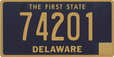 DE license plate 74201