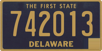 DE license plate 742013