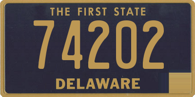 DE license plate 74202