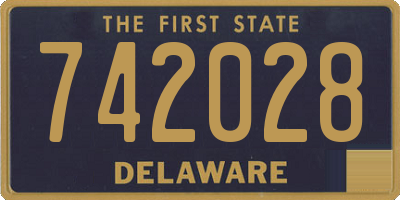 DE license plate 742028