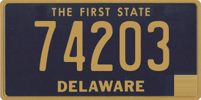 DE license plate 74203