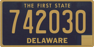 DE license plate 742030