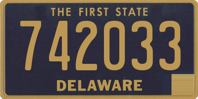 DE license plate 742033
