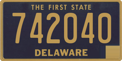 DE license plate 742040